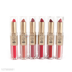 Good sale multicolor lipstick ladies lip gloss cosmetics set wholesale