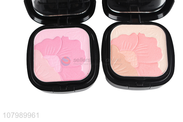 Yiwu wholesale multicolor portable mini blush ladies cosmetics