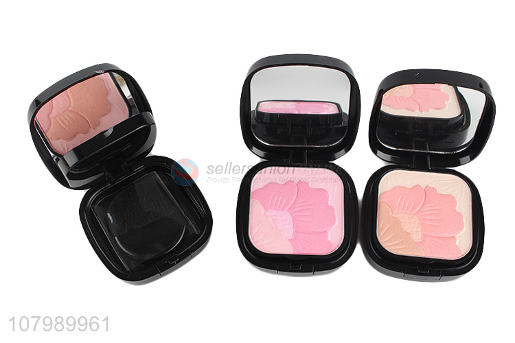 Yiwu wholesale multicolor portable mini blush ladies cosmetics