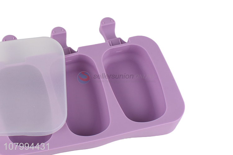 Good Quality Silicone Popsicle Mold With Wooden Stick Set