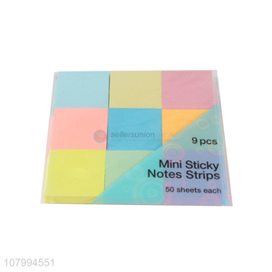 Most popular multicolor paper mini sticky notes strips for sale