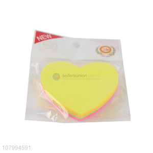 Good quality reusable heart shape sticky note memo pad