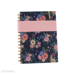 Creative design flowers pattern cover notebooks for students stationery
