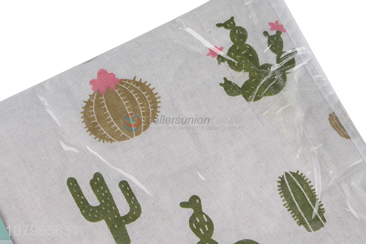 Good quality white printed tablecloth home table decoration