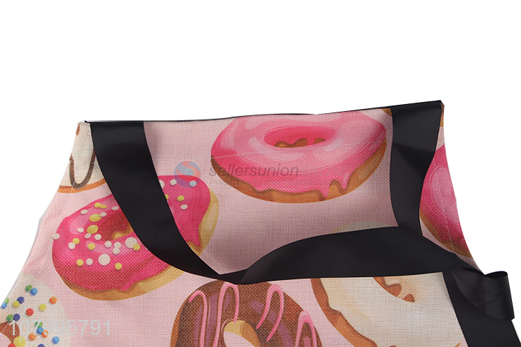 Yiwu market printed donut pullover apron for kitchen baking