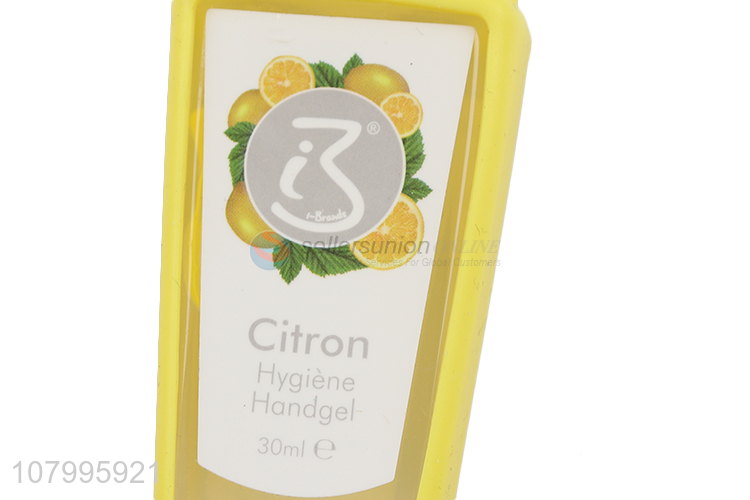 Hot selling kids portable travel citron aroma hand gel with silicone holder