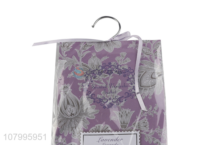 Hot selling lavender scent wardrobe fragrance scented wardrobe sachet with hook