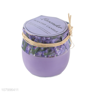 New Arrival Lavender Scented Candle Fashion Jar Candle For Gift