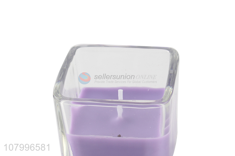Custom Glass Cup Candle Lavender Scented Candle For Air Fresher