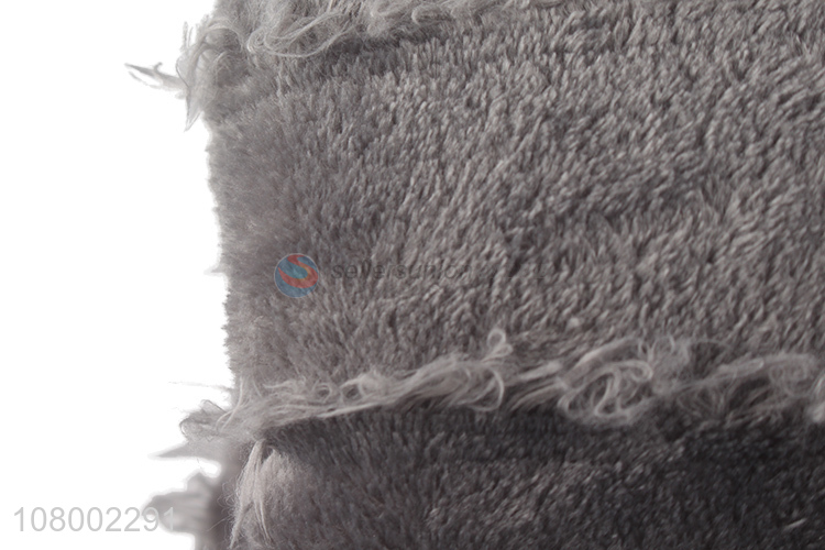 Fashion Fringed Flannel Fleece Blanket With Good Price