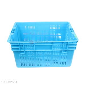 Hot sale transport trans-stackable plastic storage basket turnover crates