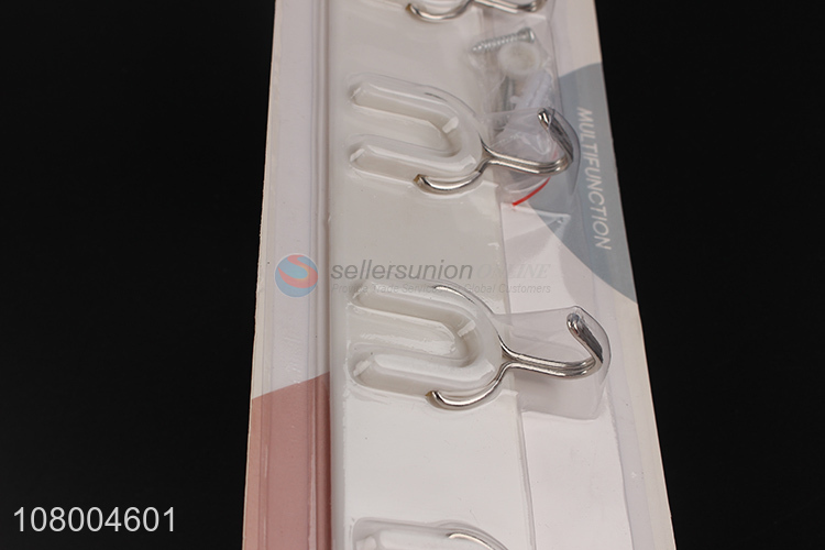 New produt wall hooks 6 hook organizer rack for bathroom kitchen