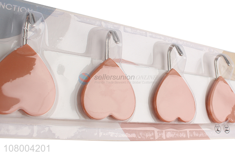 Hot selling 6 hook organizer rack bathroom kitchen hooks wholesale
