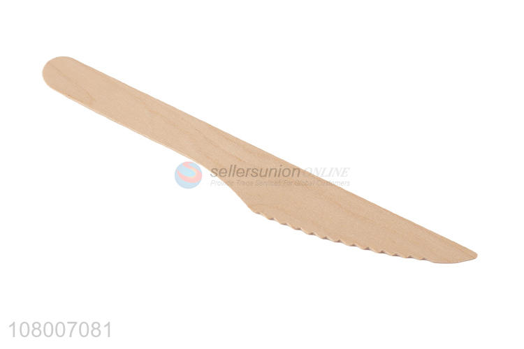 New design natural color disposable wooden dinner knife for sale