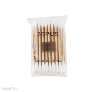 Top products disposable wooden stick cotton swabs for ear cleaning