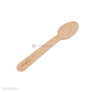 Good quality natural color disposable wooden ice cream scoop for sale