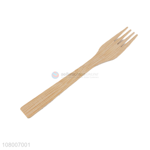 Most popular natural color long handle <em>disposable</em> bamboo food <em>fork</em>