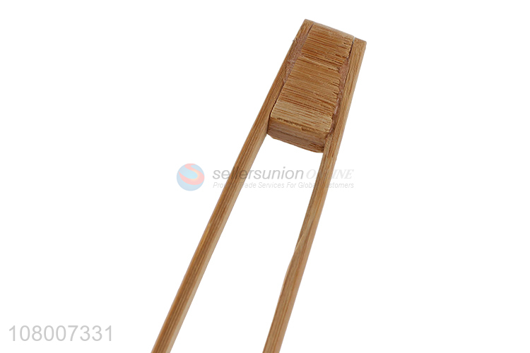 Wholesales food grade kitchen wooden cake clip food BBQ meat bread tongs