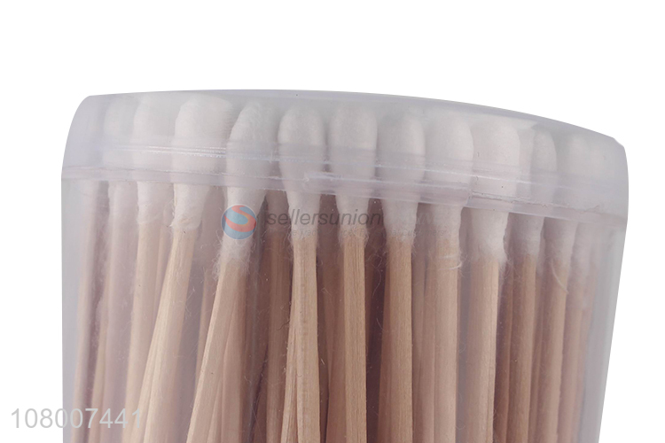China products personal care wooden handle disposable cotton swabs