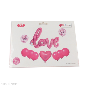 Good selling love letter balloon set for valentine's day wholesale