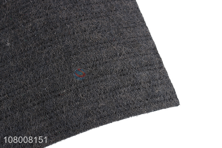 Wholesale black door mat rubber bottom double stripe floor mat