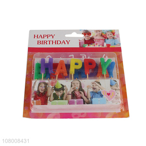 Online wholesale colorful letter birthday candle party candles for kids