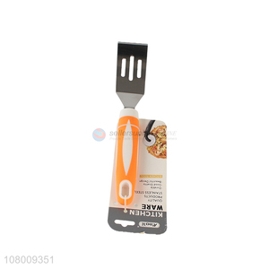 Hot selling stainless steel teppanyaki turner slotted pancake spatula