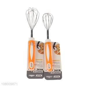 Wholesale kitchen utility tools stainless steel egg whisk egg beater