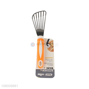 Latest imports stainless steel slotted frying spatula steak egg turner