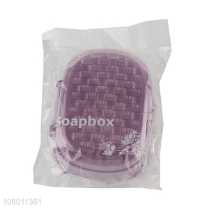 New products purple plastic soapbox bathroom storage drain box