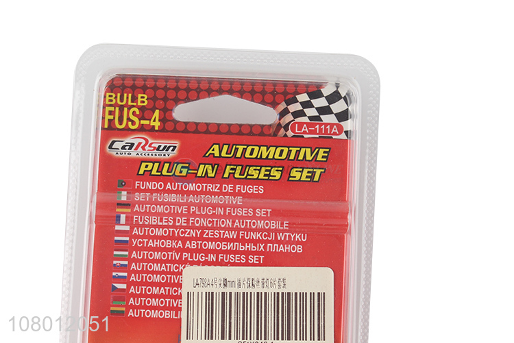 New automotive plug-in fuse set with warning bulb