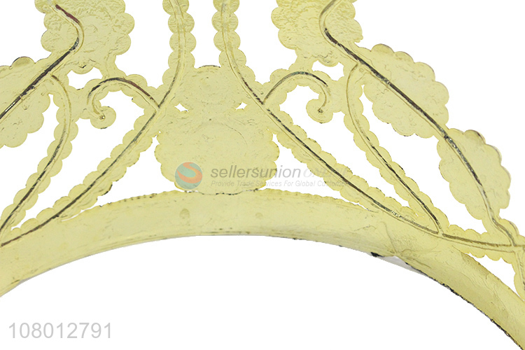 Yiwu wholesale fashion girls headwear plastic crowns tiaras