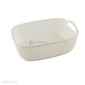 High quality white plastic vegetable blue portable storage basket