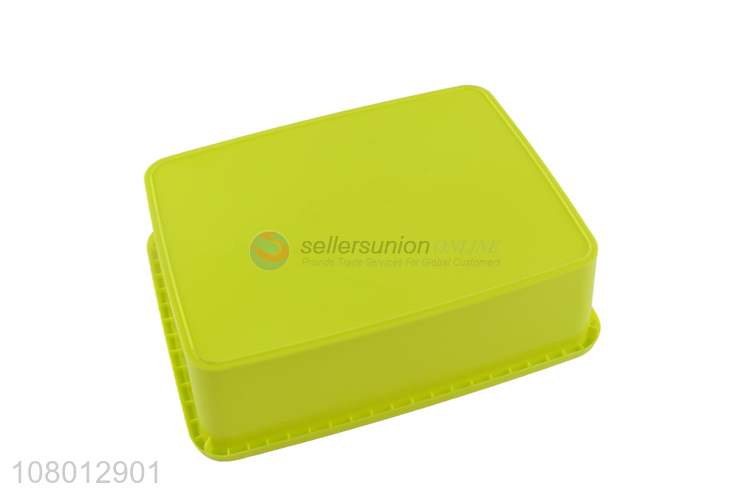 High quality green plastic universal storage box with lid