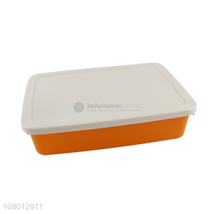 Hot selling orange universal plastic storage box with lid