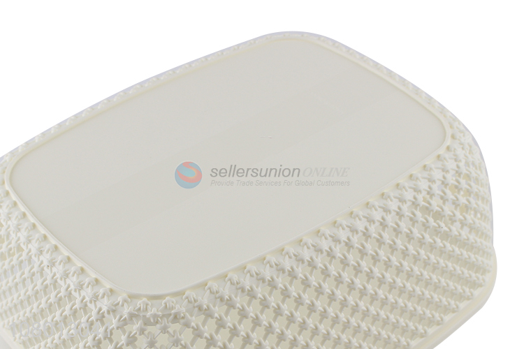 High quality white plastic vegetable blue portable storage basket