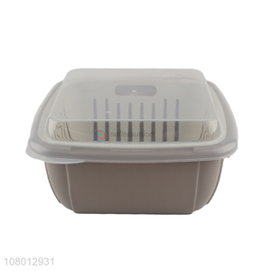 Top quality multifunctional plastic drain basket with lid
