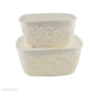 Yiwu wholesale white plastic portable storage basket with lid