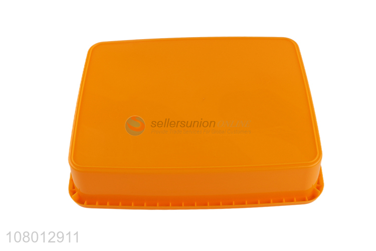 Hot selling orange universal plastic storage box with lid
