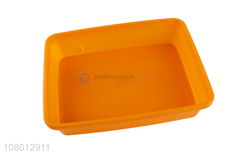 Hot selling orange universal plastic storage box with lid