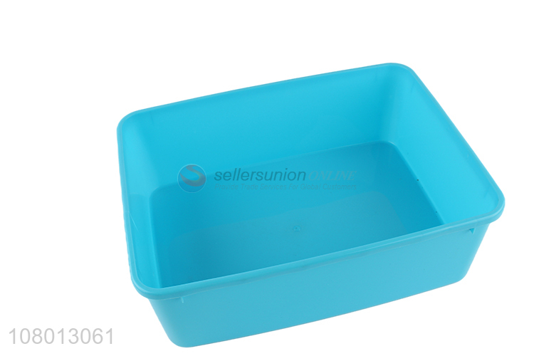 Hot selling blue universal plastic storage box with lid