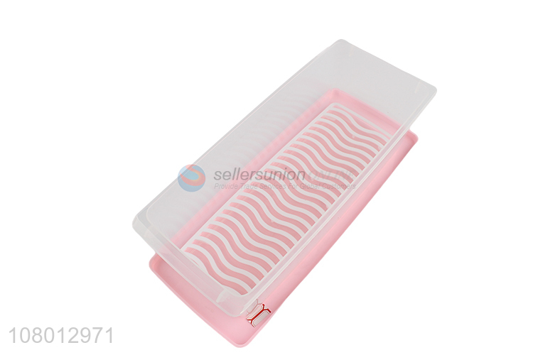 Factory wholesale pink plastic storage box refrigerator crisper