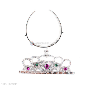 Hot selling children party plastic tiaras crowns for headwear