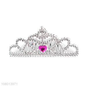 Most popular plastic fashion girls princess crowns for sale