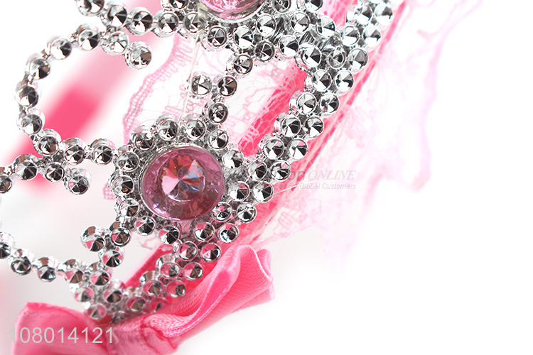 Best price pink cute princess girls crowns for event party