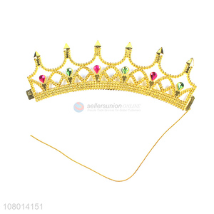 Low price gold delicate girls crowns party tiaras for sale