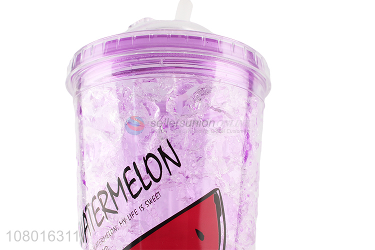 Yiwu market summer cartoon cooling cup juice cup for women and girls