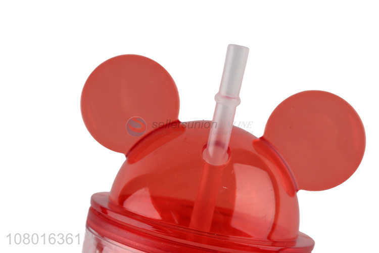 New hot sale kids straw cups girls cooling cups creative juice cups