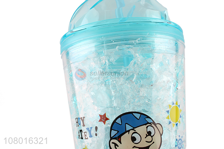High quality creative summer straw cup plastic cooling cup milk cup