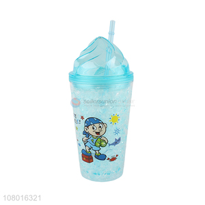 High quality creative summer straw cup plastic cooling cup milk cup